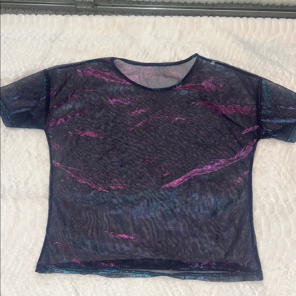 Tops - Sheer Multicolor Short Sleeve Top size S